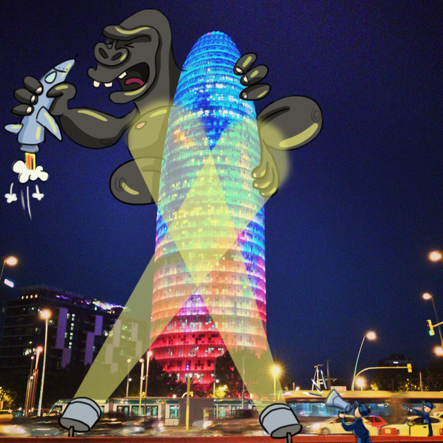 Insta-Draw 2: King Kong falls in love with the Agbar Tower (Barcelona)